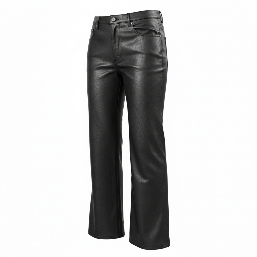 NWT VS2 Vakko Black Lamb Leather High Waist Pants Size 6 - Picture 5 of 16